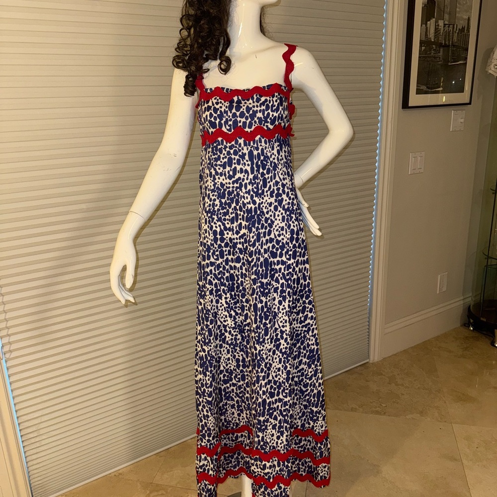 Stylish Blue and Red Women's Dress